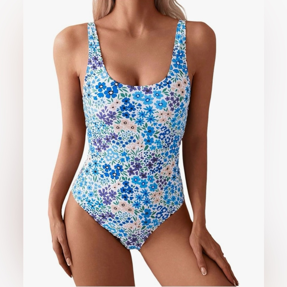 Floral Blue Women's Swimsuit